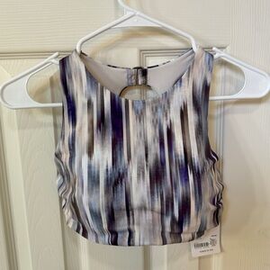 ATHLETA MALDIVES PURPLE PRINT BIKINI TOP SIZE 32D/DD